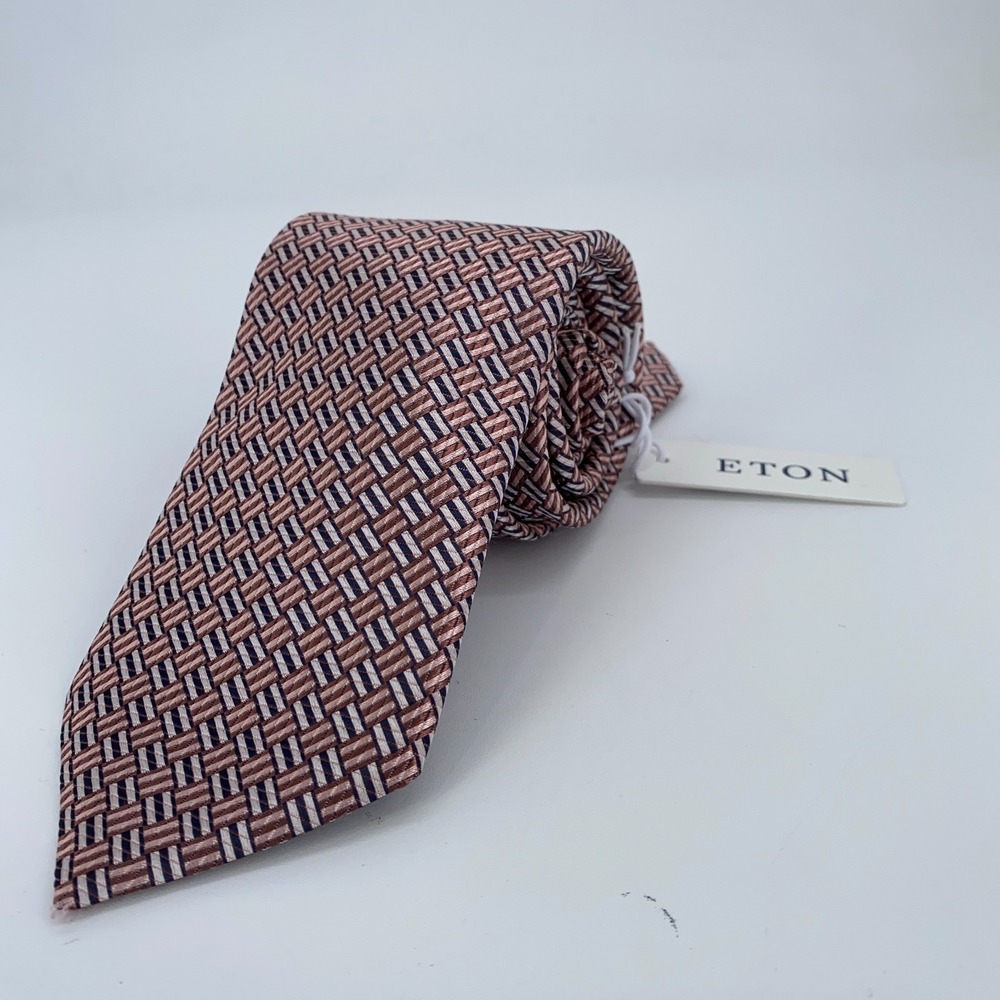 Eton Tie Mens One Size‎ Colorful Patterned Silk Classic Necktie Italy Made NWT